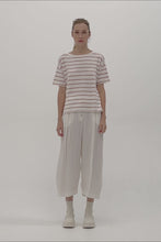 Load and play video in Gallery viewer, TAYLOR STRIPE SOLACE TEE IVORY/BURNT ORANGE
