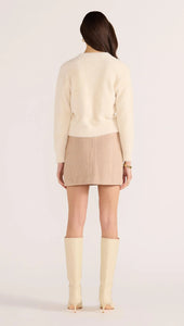 MINK PINK ROWAN FLUFFY CARDIGAN IVORY