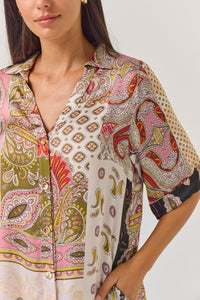TUESDAY ROWAN TOP SUNSET PAISLEY