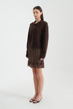 Load image into Gallery viewer, ROWIE MARINA SILK MINI SKIRT CACAO SPOT
