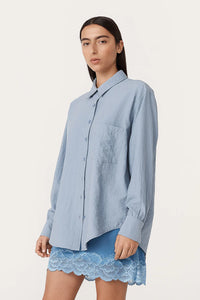 ROWIE RAMONA SILK LONG SLEEVE SHIRT