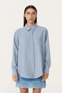 ROWIE RAMONA SILK LONG SLEEVE SHIRT