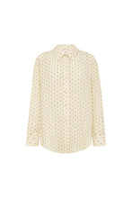 Load image into Gallery viewer, ROWIE RAMONA SILK LONG SLEEVE SHIRT VANILLA SPOT
