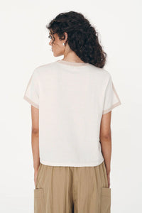 ROWIE RANIA CONTRAST KNIT TEE