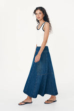 Load image into Gallery viewer, ROWIE VASHTI DENIM MIDI SKIRT

