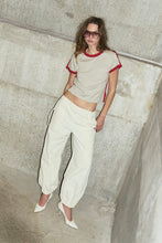 Load image into Gallery viewer, ROWIE RAINA CONTRAST TEE FLAME RED
