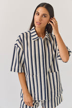 Load image into Gallery viewer, TUESDAY SEBEL SHIRT INDIGO STRIPE

