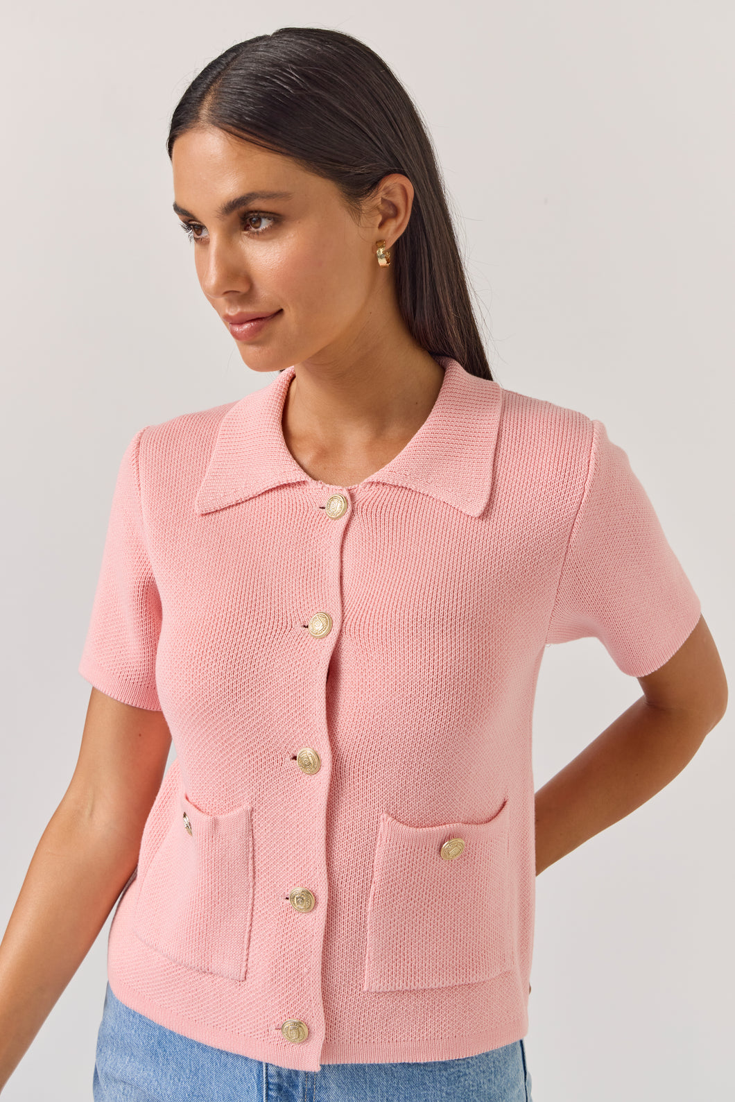 TUESDAY SOLAR CARDI TEA ROSE