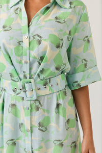 TUESDAY SUNRAY DRESS OCEAN EMERALD