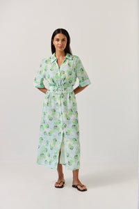 TUESDAY SUNRAY DRESS OCEAN EMERALD
