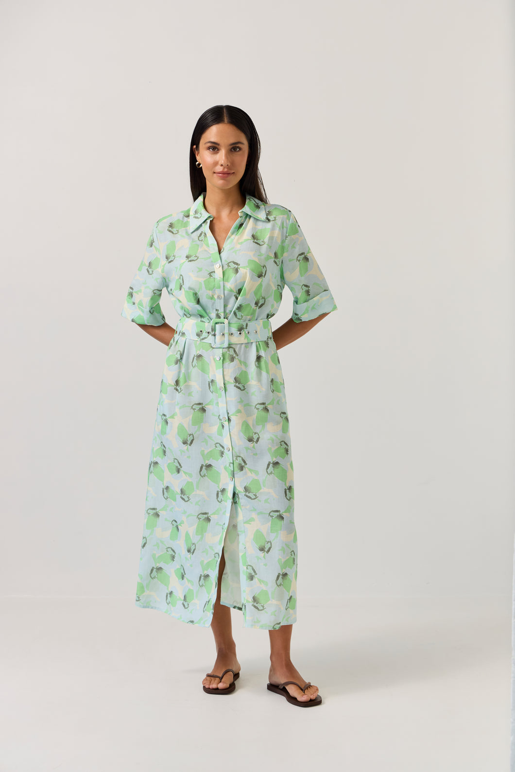 TUESDAY SUNRAY DRESS OCEAN EMERALD