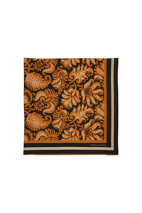 KAERN WALKER TAPESTRY FLORAL CLASSIC SCARF TOBACCO MULTI