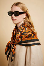 Load image into Gallery viewer, KAERN WALKER TAPESTRY FLORAL CLASSIC SCARF TOBACCO MULTI
