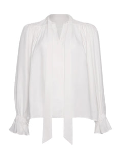STORM TIE FRONT TOP IVORY