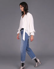 Load image into Gallery viewer, STORM TIE FRONT TOP IVORY
