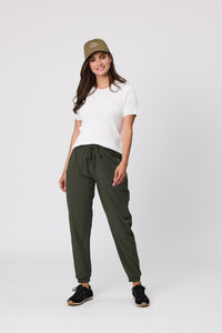 MARLOW TRAVEL PANT OLIVE