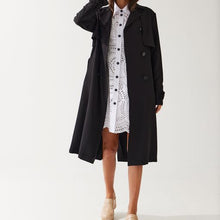 Load image into Gallery viewer, TUESDAY TRENCH COAT BLACK
