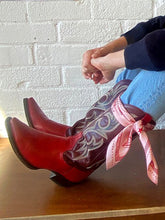 Load image into Gallery viewer, DARK HAMPTON x KAYLEE BELL COWBOY UP PINK PETITE SILK SCARF
