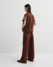 Load image into Gallery viewer, KOWTOW WORKER VEST BROWN DENIM
