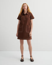 Load image into Gallery viewer, KOWTOW FOUNDATION DRESS BROWN DENIM
