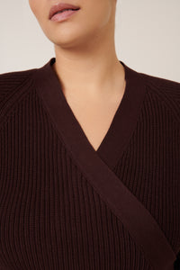 KOWTOW COMPOSURE CARDI MAHOGANY