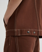 Load image into Gallery viewer, KOWTOW WORKER VEST BROWN DENIM
