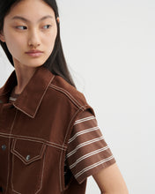 Load image into Gallery viewer, KOWTOW WORKER VEST BROWN DENIM
