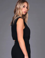 Load image into Gallery viewer, STORM WIDE LEG TUX JUMPSUIT BLACK
