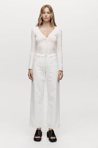 MARLE WIDE LEG JEAN IVORY