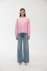 KINNEY WILLA CABLE KNIT ROSE