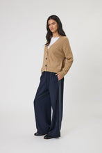 Load image into Gallery viewer, MARLOW COPENHAGEN CABLE KNIT CARDIGAN TAUPE
