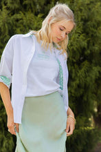 Load image into Gallery viewer, CLASSIC OVERSIZE SHIRT WHITE/SAGE
