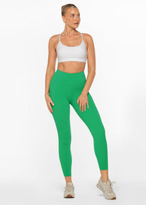 LORNA JANE ZIP POCKET RECYCLED STOMACH SUPPORT ANKLE BITER LEGGING