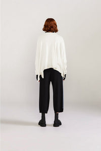 TAYLOR COLLARED LUCENT SWEATER IVORY
