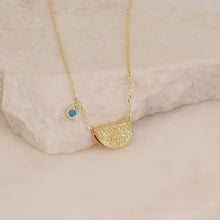 Load image into Gallery viewer, BY CHARLOTTE GOLD GROW WITH GRACE LOTUS BIRTHSTONE NECKLACE - DECEMBER
