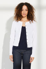 Load image into Gallery viewer, STANDARD ISSUE  LONG RIB CARDI WHITE
