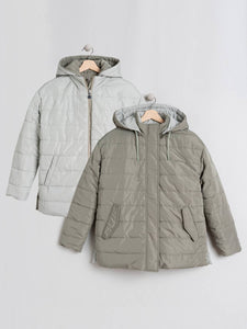 INDI & COLD ABRIGO JACKET KHAKI - REVERSIBLE