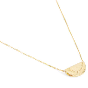 BY CHARLOTTE GOLD CALM YOUR SOUL LOTUS BIRTHSTONE NECKLACE - MARCH