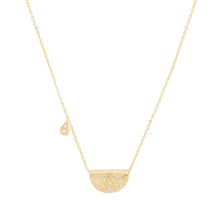 Load image into Gallery viewer, BY CHARLOTTE GOLD SHINE BRIGHTLY LOTUS BIRTHSTONE NECKLACE - APRIL
