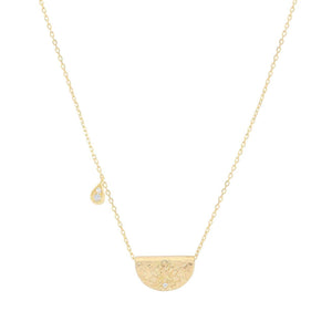 BY CHARLOTTE GOLD LOVE DEEPLY LOTUS BIRTHSTONE NECKLACE - JUNE