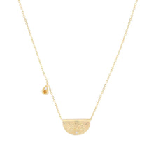 Load image into Gallery viewer, BY CHARLOTTE GOLD ILLUMINATE TRUTH LOTUS BIRTHSTONE NECKLACE - NOVEMBER
