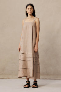 MARLE ANGELA DRESS TAN STRIPE