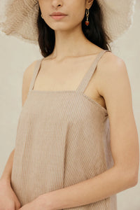 MARLE ANGELA DRESS TAN STRIPE