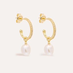 BY CHARLOTTE GOLD INTENTION OF PEACE PEARL HOOPS