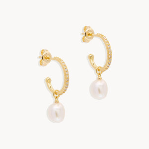 BY CHARLOTTE GOLD INTENTION OF PEACE PEARL HOOPS