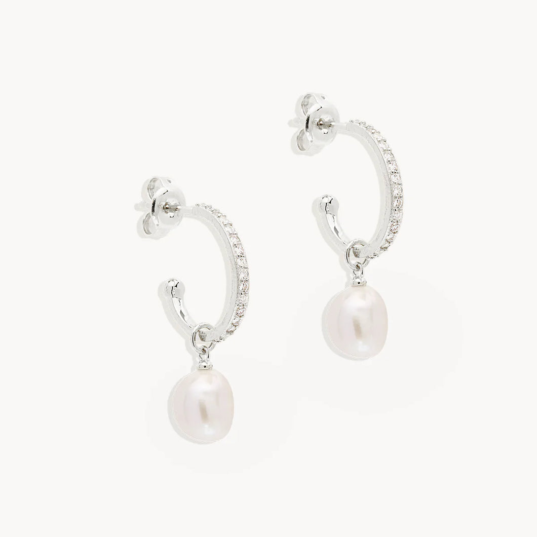 BY CHARLOTTE SILVER INTENTION OF PEACE PEARL HOOPS