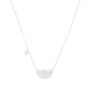 BY CHARLOTTE SILVER SHINE BRIGHTLY LOTUS BIRTHSTONE NECKLACE - APRIL