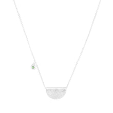Load image into Gallery viewer, BY CHARLOTTE SILVER NURTURE YOUR HEART LOTUS BIRTHSTONE NECKLACE - MAY
