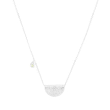 Load image into Gallery viewer, BY CHARLOTTE SILVER PROTECT YOUR HEART LOTUS BIRTHSTONE NECKLACE - AUGUST
