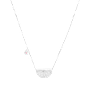 BY CHARLOTTE SILVER RADIATE YOUR LIGHT LOTUS BIRTHSTONE NECKLACE - OCTOBER